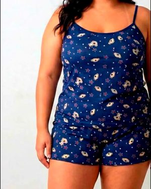 Baby Doll Suede Estampado